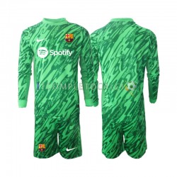 Maglia FC Barcelona Portiere Divisa Home 2024-2025 Verde Manica Lunga ,Bambino