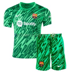 Maglia FC Barcelona Portiere Divisa Home 2024-2025 Verde Manica Corta ,Bambino