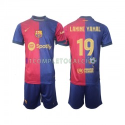 Maglia FC Barcelona UCL Font Lamine Yamal 19 Divisa Home 2024-2025 Manica Corta ,Bambino