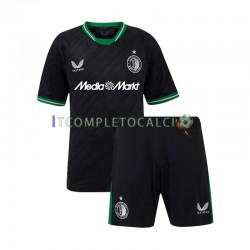 Maglia Feyenoord Rotterdam Divisa Away 2024-2025 Manica Corta ,Bambino