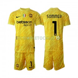 Maglia Inter Milan Yann Sommer 1 Portiere Divisa Away 2024-2025 Manica Corta ,Bambino