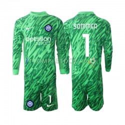 Maglia Inter Milan Yann Sommer 1 Portiere Divisa Home 2024-2025 Manica Lunga ,Bambino