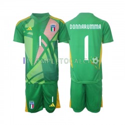 Maglia Italia Donnarumma 1 Portiere Divisa Away Euro 2024 Manica Corta ,Bambino
