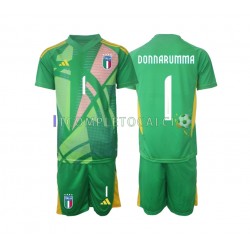 Maglia Italia Donnarumma 1 Portiere Divisa Away Euro 2024 Manica Corta ,Bambino