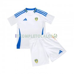 Maglia Leeds United Divisa Home 2024-2025 Manica Corta ,Bambino