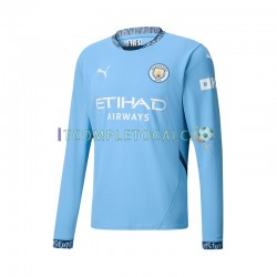 Maglia Manchester City Divisa Home 2024-2025 Manica Lunga ,Uomo
