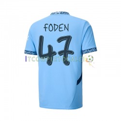 Maglia Manchester City UCL Font FODEN 47 Divisa Home 2024-2025 Manica Corta ,Uomo