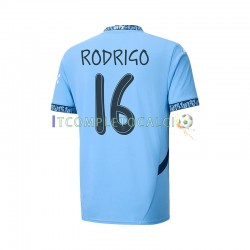 Maglia Manchester City UCL Font RODRIGO 16 Divisa Home 2024-2025 Manica Corta ,Uomo