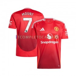Maglia Manchester United Mason Mount 7 Divisa Home 2024-2025 Rosso Manica Corta ,Uomo
