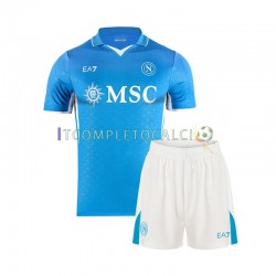 Maglia Napoli Divisa Home 2024-2025 Manica Corta ,Bambino
