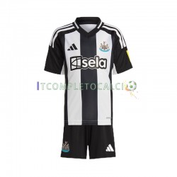 Maglia Newcastle United Divisa Home 2024-2025 Nero Manica Corta ,Bambino