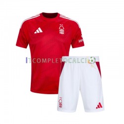 Maglia Nottingham Forest Divisa Home 2024-2025 Manica Corta ,Bambino