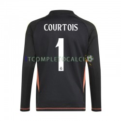 Maglia Real Madrid Thibaut Courtois 1 Portiere Divisa Away 2024-2025 Manica Corta ,Uomo