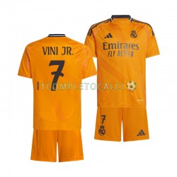 Maglia Real Madrid VINI JR 7 Divisa Away 2024-2025 Manica Corta ,Bambino
