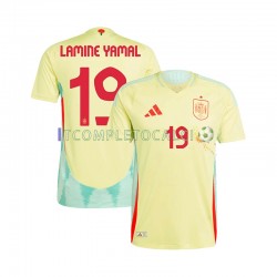 Maglia Spagna LAMINE YAMAL 19 Divisa Away Euro 2024 Manica Corta ,Uomo