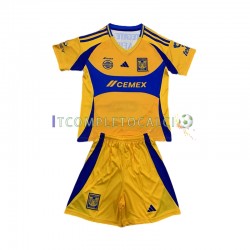 Maglia Tigres UANL Divisa Home 2024-2025 Manica Corta ,Bambino