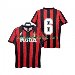 Maglia AC Milan 6 1993 Retro Divisa Home 1994 Manica Corta ,Uomo