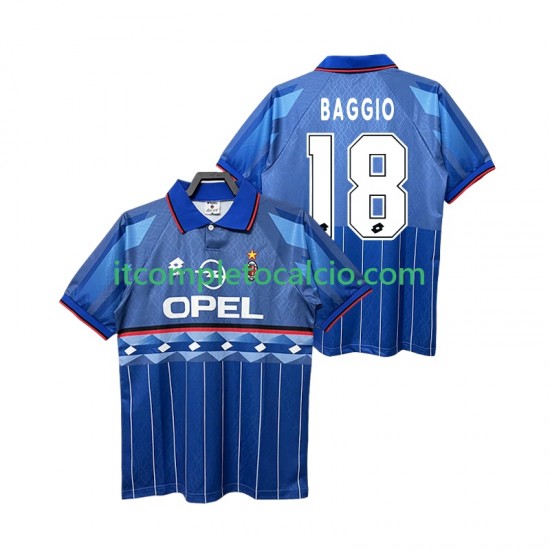 Maglia AC Milan BAGGIO 18 1995 1996 Retro Divisa Away Manica Corta ,Uomo