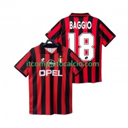 Maglia AC Milan BAGGIO 18 1996 1997 Retro Divisa Home Manica Corta ,Uomo