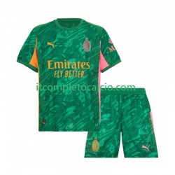 Maglia AC Milan Portiere Divisa Away 2025-2026 Manica Corta ,Bambino