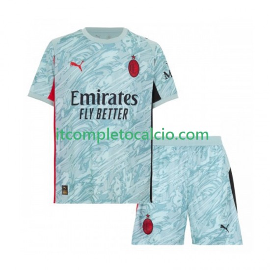 Maglia AC Milan Portiere Divisa Home 2025-2026 Manica Corta ,Bambino