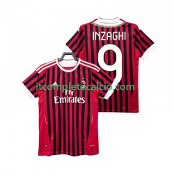 Maglia AC Milan INZAGHI 9 2012 Retro Divisa Home 2011 Manica Corta ,Uomo