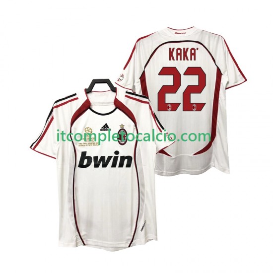 Maglia AC Milan KAKA 22 2007 Retro Divisa Away 2006 Manica Corta ,Uomo
