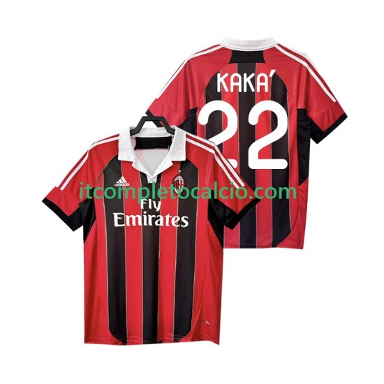 Maglia AC Milan KAKA 22 2012 2013 Retro Divisa Home Manica Corta ,Uomo