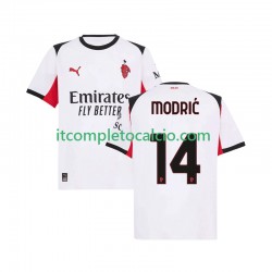 Maglia AC Milan Modrić Luka 14 Divisa Away 2025-2026 Manica Corta ,Uomo