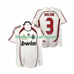 Maglia AC Milan MALDINI 3 2007 Retro Divisa Away 2006 Manica Corta ,Uomo