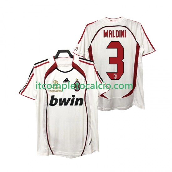 Maglia AC Milan MALDINI 3 2007 Retro Divisa Away 2006 Manica Corta ,Uomo