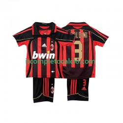 Maglia AC Milan MALDINI 3 2007 Retro Divisa Home 2006 Manica Corta ,Bambino