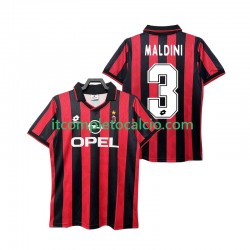Maglia AC Milan MALDINI 3 1995 1996 Retro Divisa Home Manica Corta ,Uomo