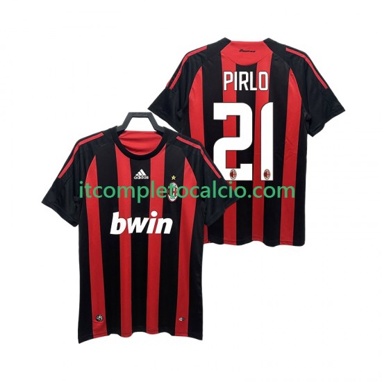 Maglia AC Milan RIRLO 21 2009 Retro Divisa Home 2008 Manica Corta ,Uomo