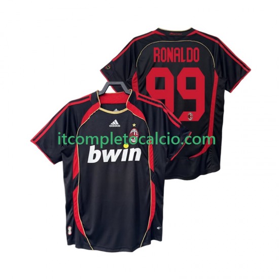Maglia AC Milan RONALDO 99 2007 Retro Terza Divisa 2006 Manica Corta ,Uomo