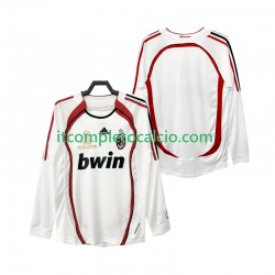 Maglia AC Milan 2007 Retro Divisa Away 2006 Manica Lunga ,Uomo