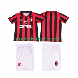 Maglia AC Milan 1996 1997 Retro Divisa Home Manica Corta ,Bambino
