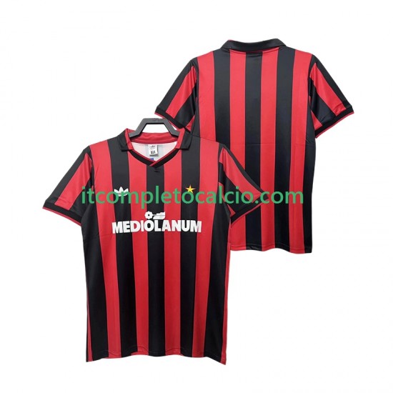 Maglia AC Milan 1990 1991 Retro Divisa Home Manica Corta ,Uomo