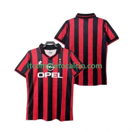 Maglia AC Milan 1995 1996 Retro Divisa Home Manica Corta ,Uomo