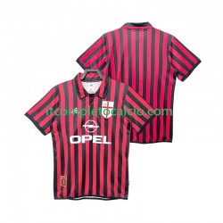 Maglia AC Milan 2000 Retro Divisa Home 1999 Manica Corta ,Uomo