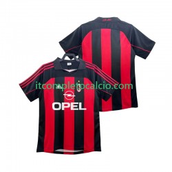 Maglia AC Milan 2000 Retro Divisa Home 2002 Manica Corta ,Uomo