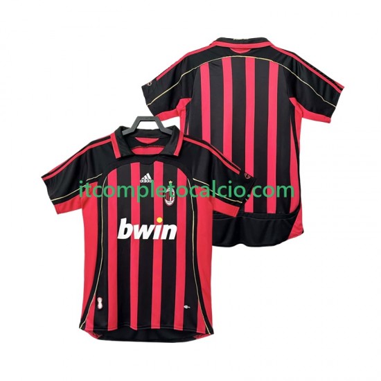 Maglia AC Milan 2007 Retro Divisa Home 2006 Manica Corta ,Uomo