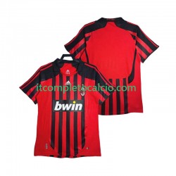 Maglia AC Milan 2007 Retro Divisa Home 2008 Manica Corta ,Uomo