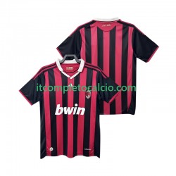 Maglia AC Milan 2009 Retro Divisa Home 2010 Manica Corta ,Uomo