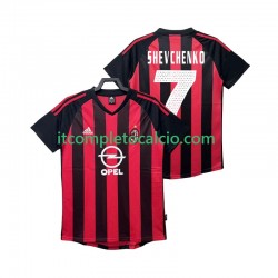 Maglia AC Milan SHEVCHENKO 7 2003 Retro Divisa Home 2002 Manica Corta ,Uomo
