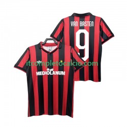 Maglia AC Milan VAN BASTEN 9 1990 1991 Retro Divisa Home Manica Corta ,Uomo
