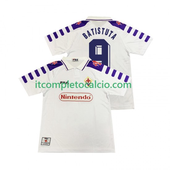 Maglia ACF Fiorentina BASTUTA 9 Retro Divisa Away 1998 1999 Manica Corta ,Uomo