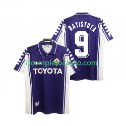 Maglia ACF Fiorentina BASTUTA 9 2000 Retro Divisa Home 1999 Manica Corta ,Uomo