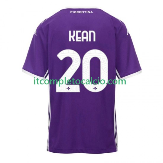 Maglia ACF Fiorentina Kean 20 Divisa Home 2025-2026 Manica Corta ,Uomo