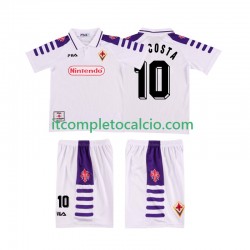 Maglia ACF Fiorentina RUI COSTA 10 Retro Divisa Away 1998 1999 Manica Corta ,Bambino